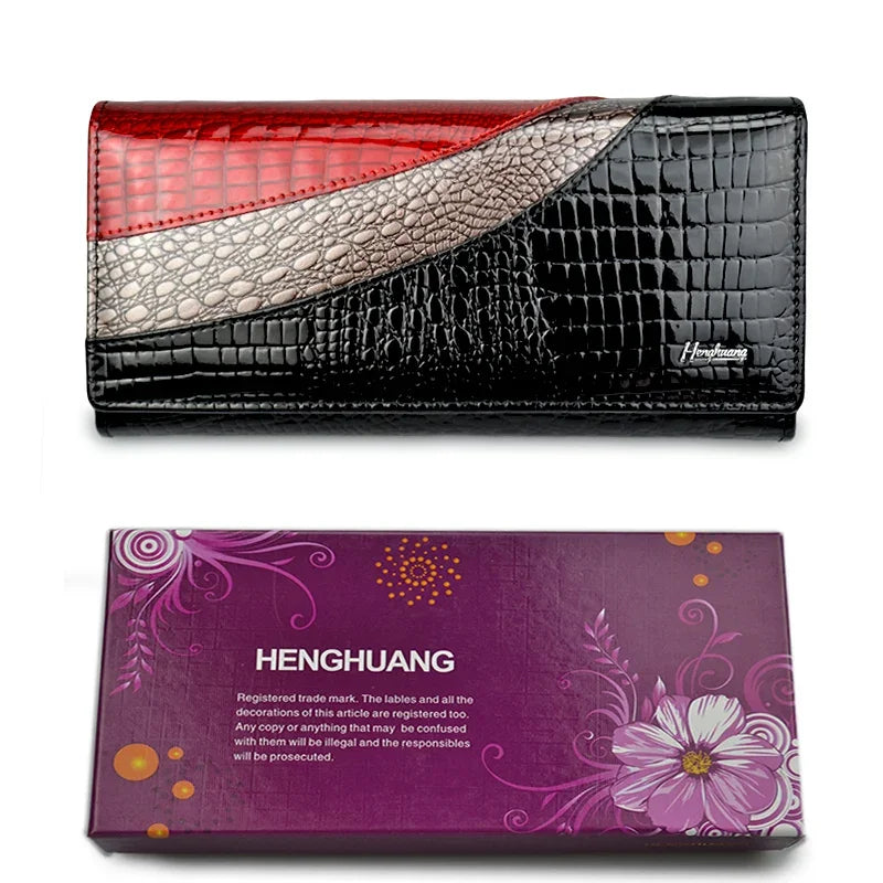 HH Women Wallets Brand Design High Quality Leather Wallet Female Hasp Fashion Alligator Long Women Wallets And Purses