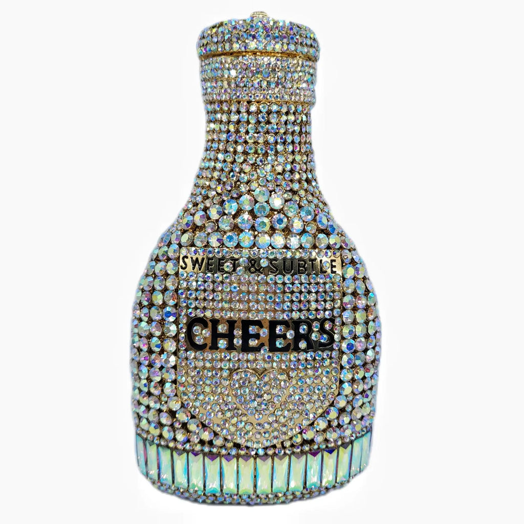 Champange Bottle bag Purses New Luxury Women Prom Dinner Crystal Clutches Diamond Lady Handbags Party Wedding Dinner bag