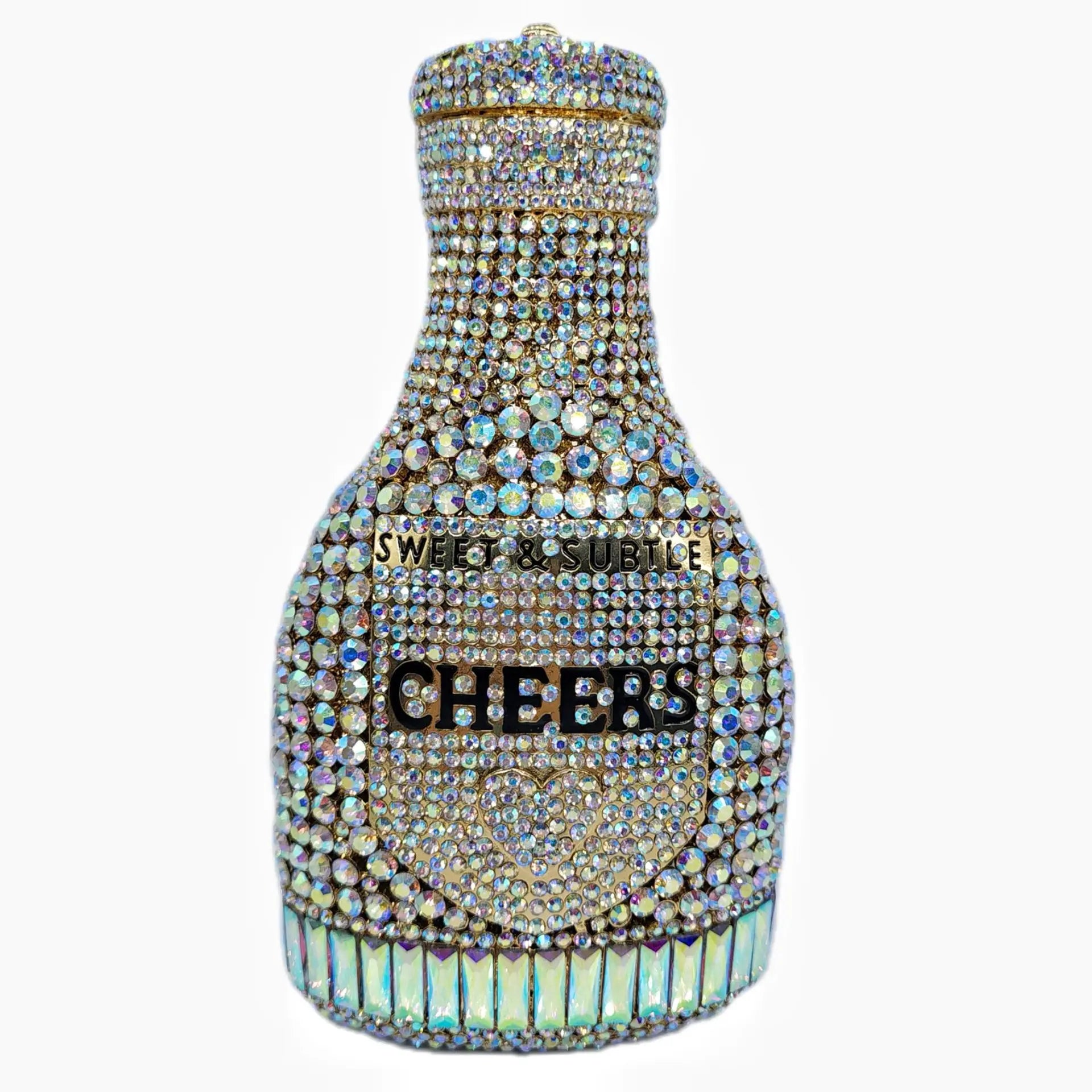 Champange Bottle bag Purses New Luxury Women Prom Dinner Crystal Clutches Diamond Lady Handbags Party Wedding Dinner bag