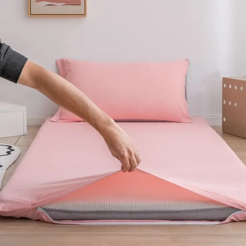 WASART 360° fully enclosed with zipper mattress protector cover student baby single double bed sheet protection pad 90/150cm