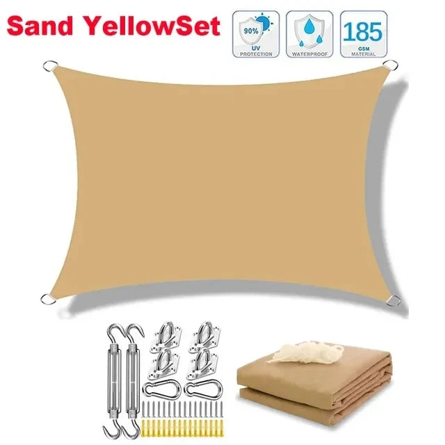 Waterproof Large Sun Shelter Sunshade Protection Outdoor Canopy Garden Patio Pool Shade Sail Awning Camping Shade ﻿