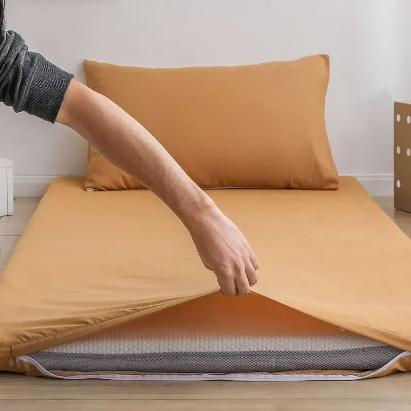 WASART 360° fully enclosed with zipper mattress protector cover student baby single double bed sheet protection pad 90/150cm