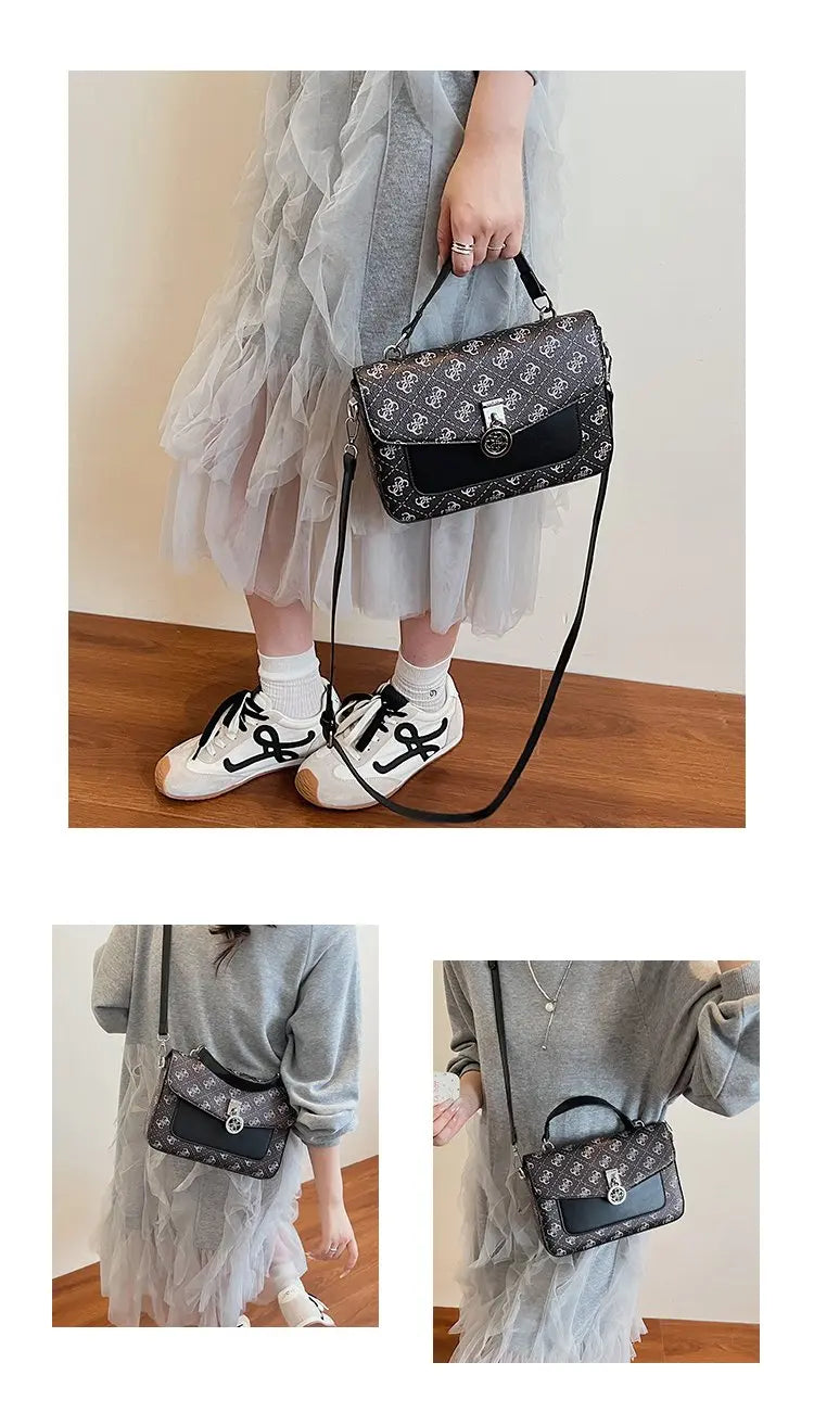 Vintage Print Women's Handbag - Stylish & Trendy Versatile Design for Handheld, Shoulder & Crossbody Wear
