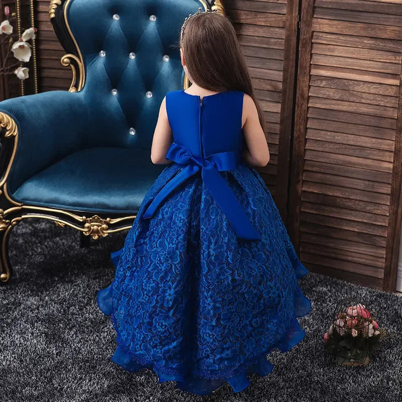 Four Seasons Children Clothing Girls Dresses Fashion Princess Dress for Girls Sleeveless Kids Flower Girl Dresses 3-13 Years