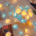 Pink Rose String Lights for Bedroom Battery Operated Flower LED Lights for Outside Romantic Home Room Lights Mother Day Gifts