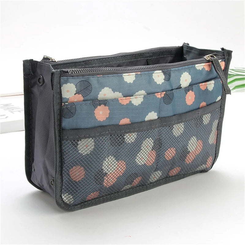 Organizer Insert Bag Women Nylon Travel Insert Organizer Handbag Purse Large liner Lady Makeup Cosmetic Bag Cheap Female Tote