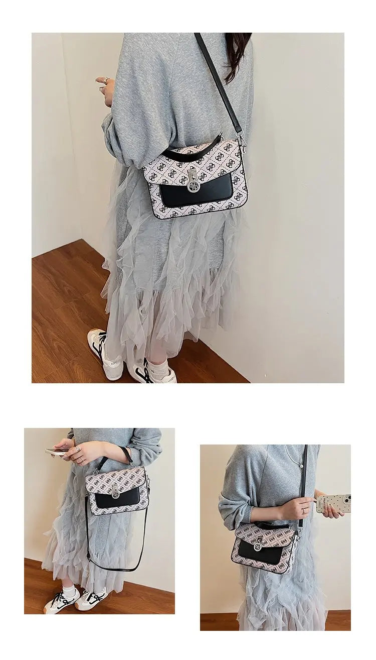 Vintage Print Women's Handbag - Stylish & Trendy Versatile Design for Handheld, Shoulder & Crossbody Wear