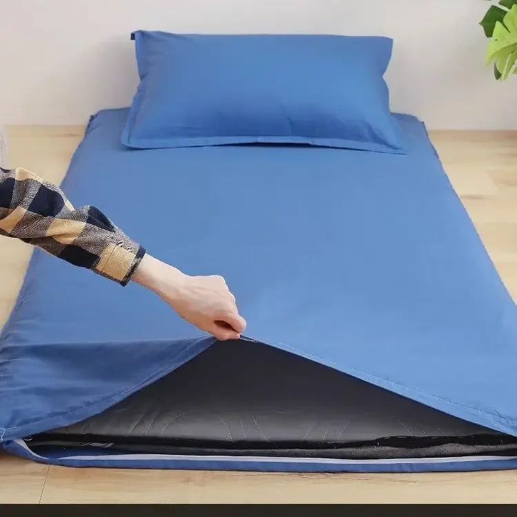 WASART 360° fully enclosed with zipper mattress protector cover student baby single double bed sheet protection pad 90/150cm