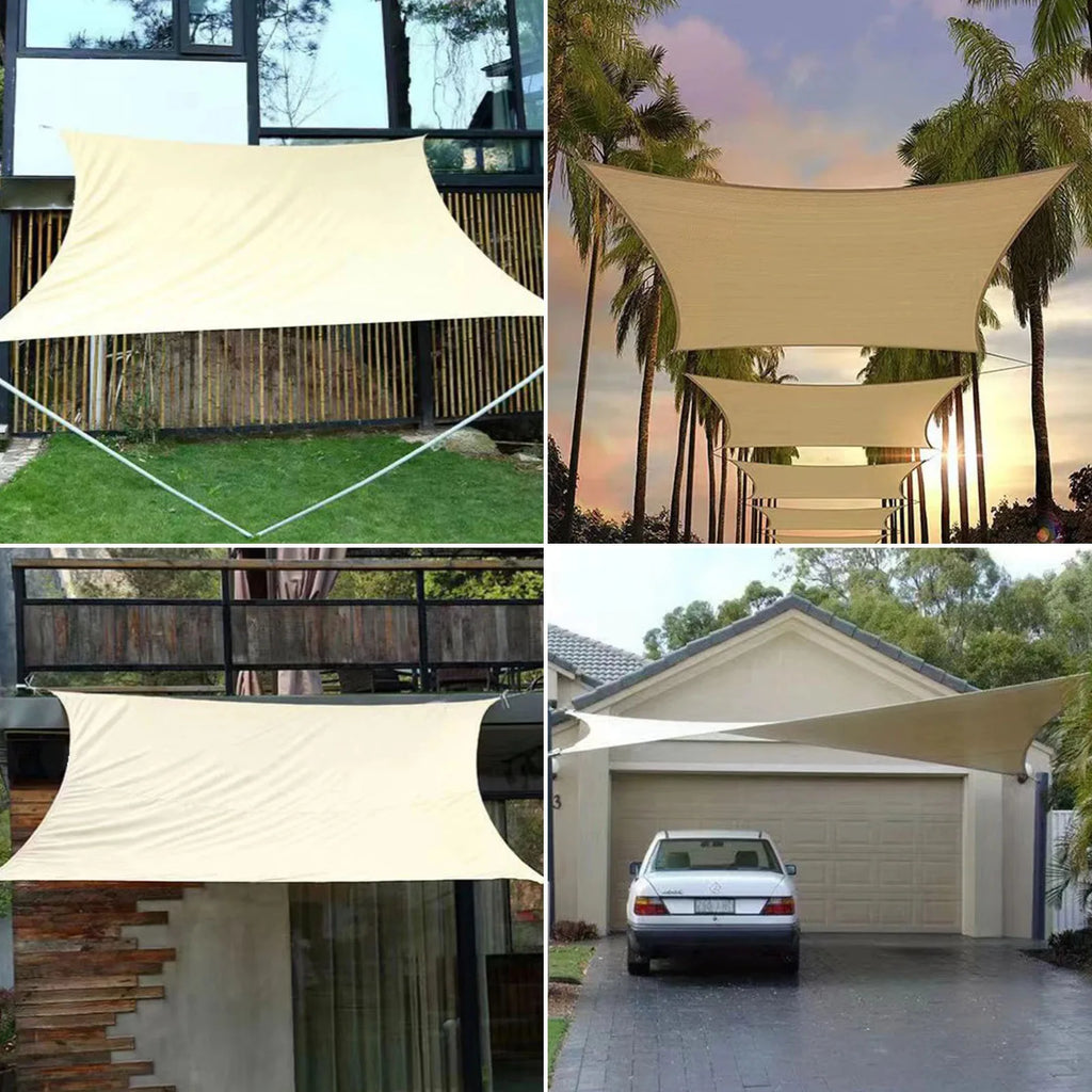 Waterproof Large Sun Shelter Sunshade Protection Outdoor Canopy Garden Patio Pool Shade Sail Awning Camping Shade ﻿