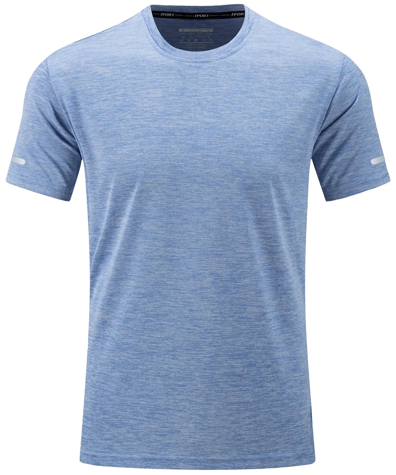 TACVASEN Quick Dry Summer T-shirts Mens Running Jogging T-shirts Crew Neck Athlete Sports Gym Fitness Pullover Reflective Shirts