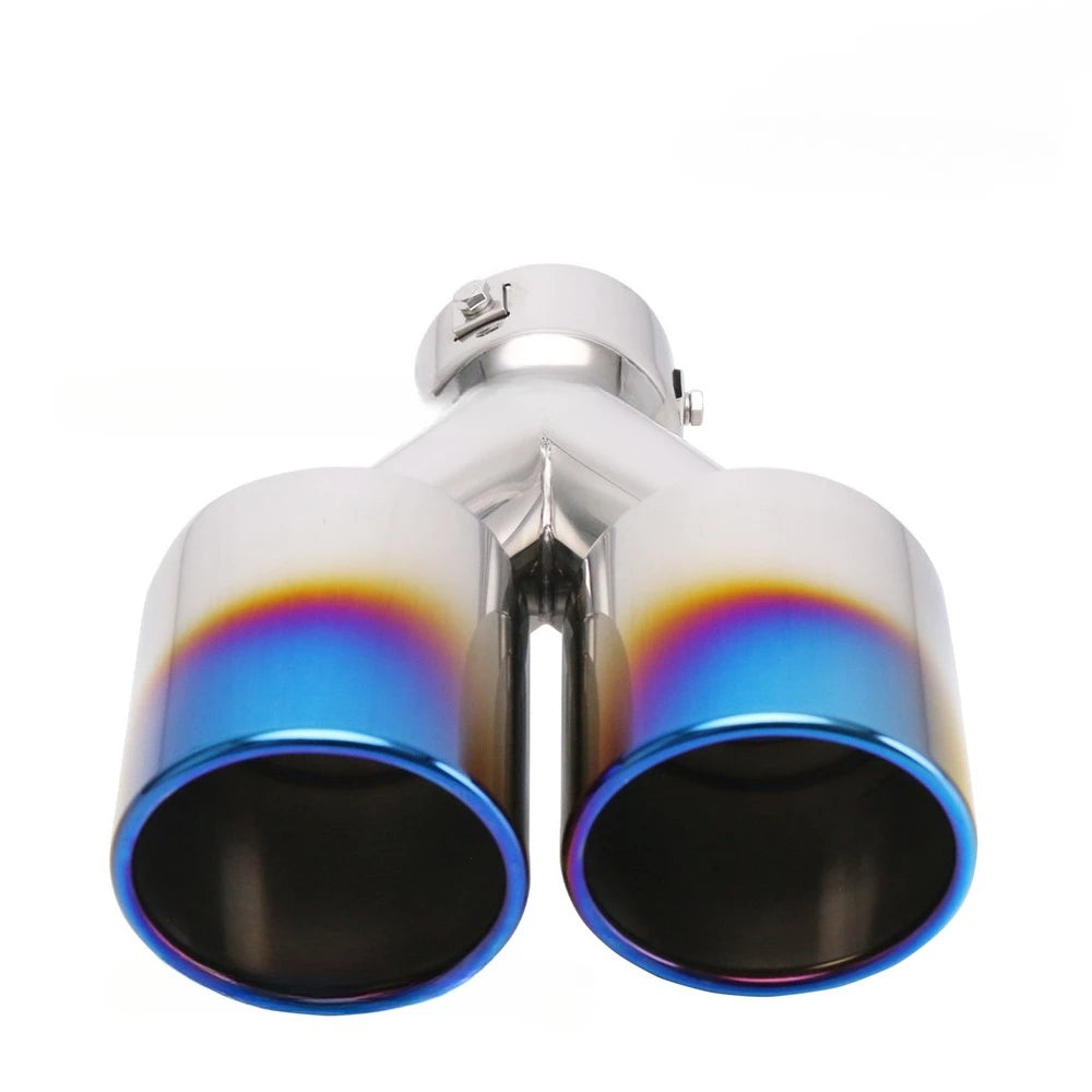 1PCS Exhaust Pipe 3'' inlet 4" outlet Universal Car Dual Muffler nozzle Tips Stainless Steel