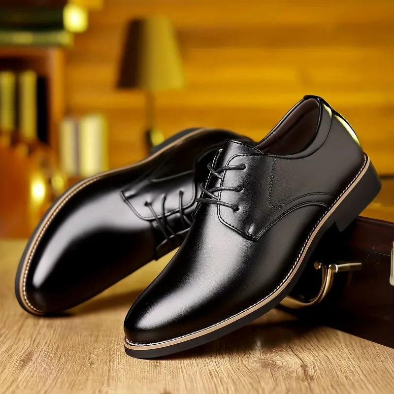 New Large Size 38-48 Men's Dress Shoes Fashion Soft Sole Men Fashion Leather Shoes Male Designer Casual Wedding Shoes Man