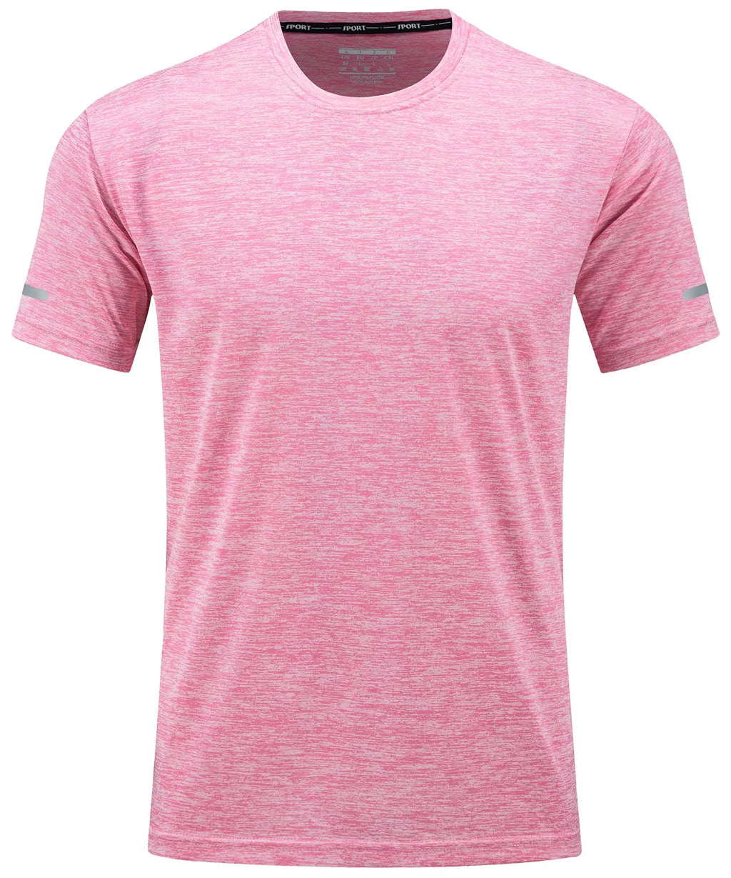 TACVASEN Quick Dry Summer T-shirts Mens Running Jogging T-shirts Crew Neck Athlete Sports Gym Fitness Pullover Reflective Shirts