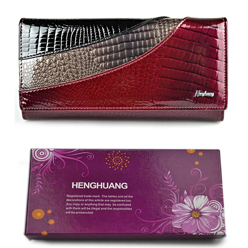 HH Women Wallets Brand Design High Quality Leather Wallet Female Hasp Fashion Alligator Long Women Wallets And Purses