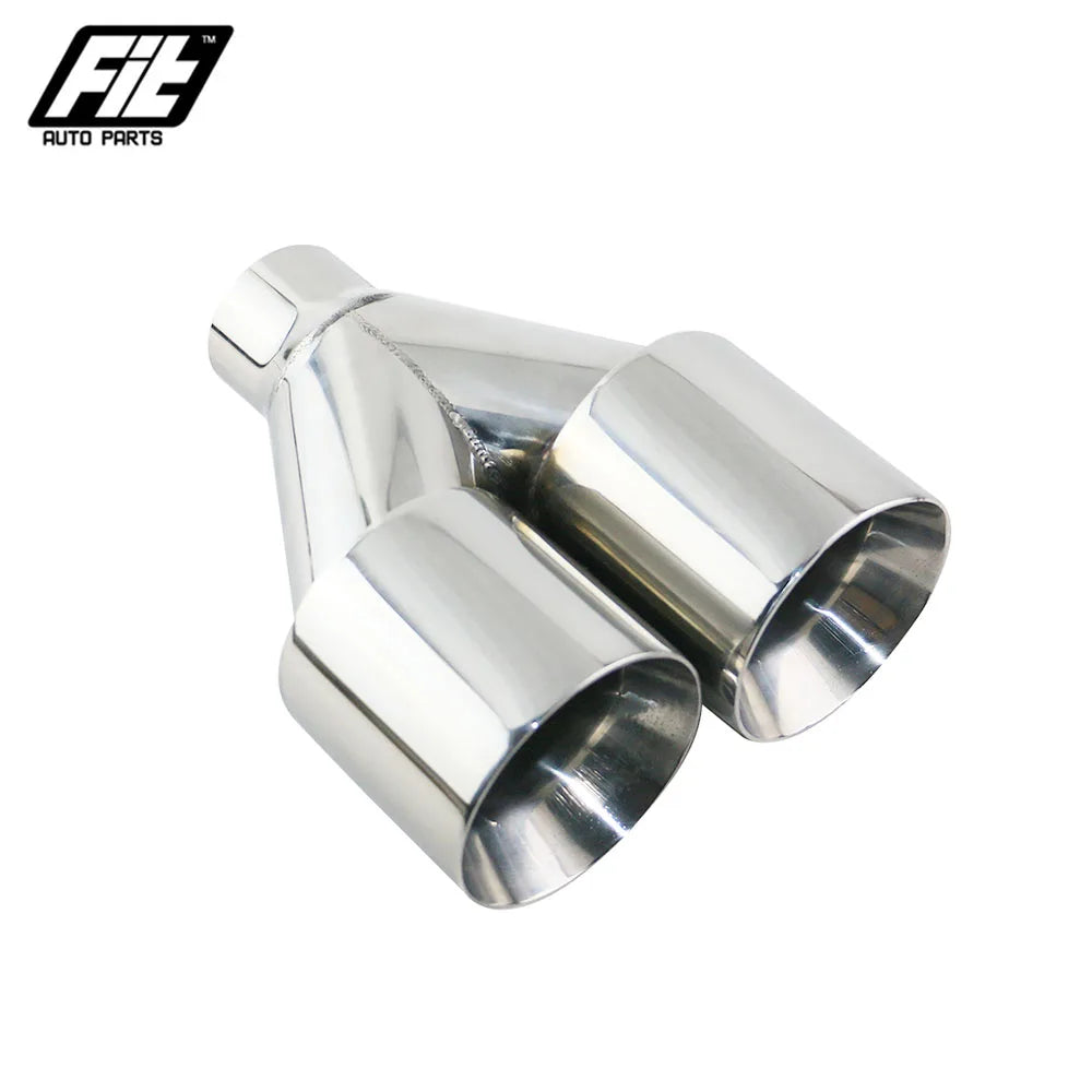 Universal Modify Exhaust Y Pipe tip 2.5 inch to 4 inch Stainless Steel muffler tailpipe Auto Accessory