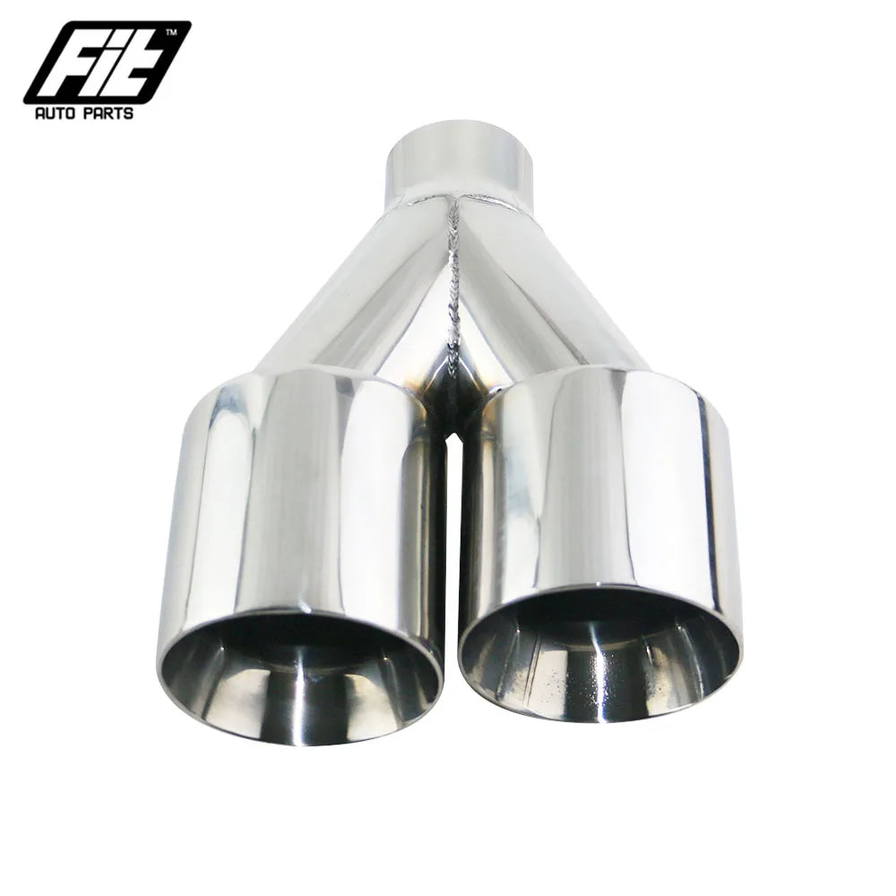 Universal Modify Exhaust Y Pipe tip 2.5 inch to 4 inch Stainless Steel muffler tailpipe Auto Accessory