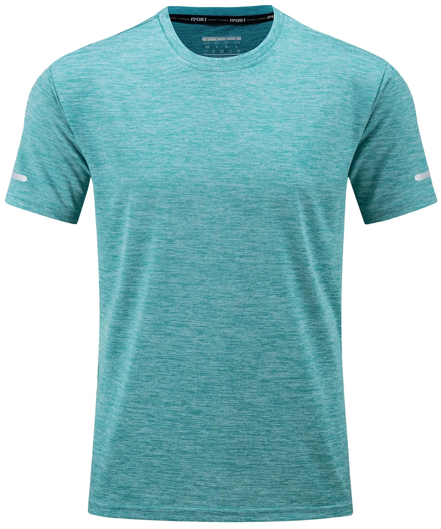 TACVASEN Quick Dry Summer T-shirts Mens Running Jogging T-shirts Crew Neck Athlete Sports Gym Fitness Pullover Reflective Shirts