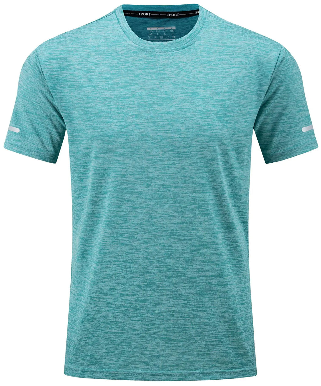 TACVASEN Quick Dry Summer T-shirts Mens Running Jogging T-shirts Crew Neck Athlete Sports Gym Fitness Pullover Reflective Shirts