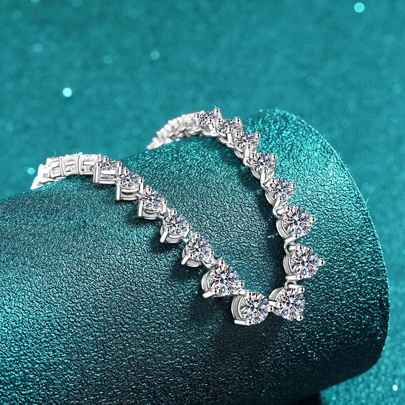 Gorgeous Full Diamond Stackable Pendant Women's 12.1CT Moissanite PT950 Platinum - Hand-finished, neck-fitting, comfortable wear