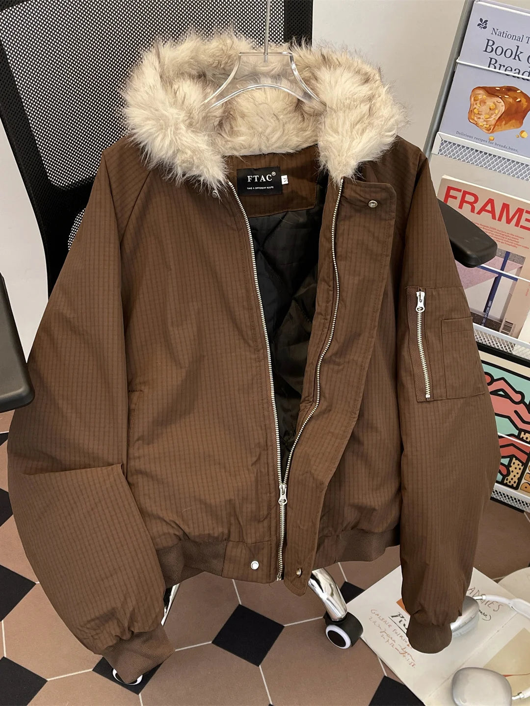 Men's Winter Thiened Hooded Cotton Jaet Loose American Retro ort Sle Warm Long Sve Youth Faion Outerwear Coat