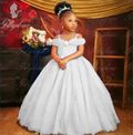 Royal Blue Flower Girl Dresses For Wedding Beaded Tulle Toddler Girls Pageant Dress Kids Formal Wear
