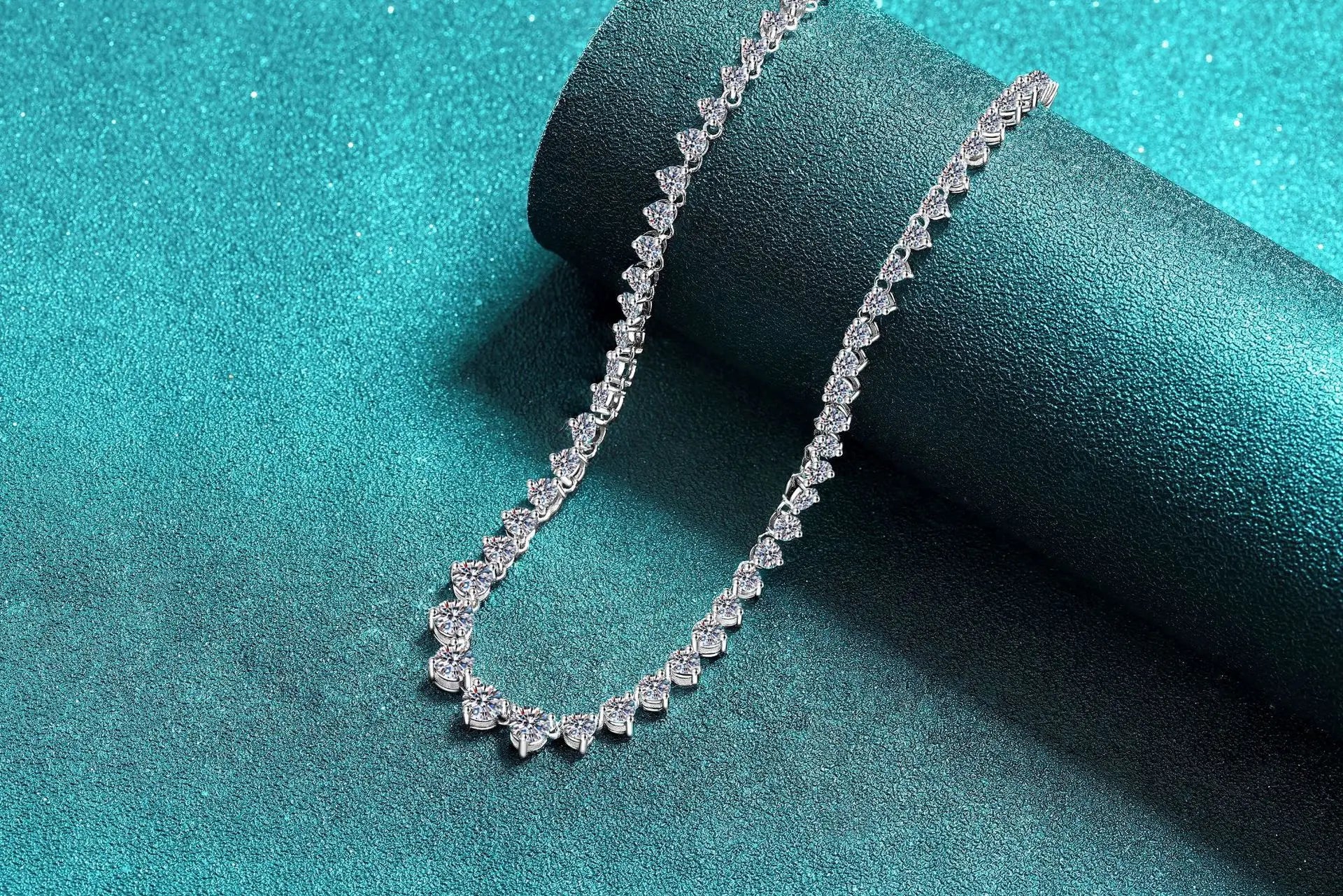 Gorgeous Full-Stone Luxury Layerable Necklace Women's PT950 Platinum 12Ct Moissanite - Starry river inlaid,platinum permanent