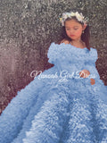 Pink Flower Girl Dresses for Wedding Crystal Ruffles Off the Shoulder First Communion Kids Birthday Party Gown Party Dress