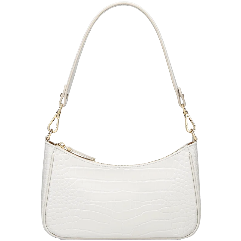 GOLF Bag  Genuine Leather White Underarm Bag Women's Summer French Club Bag Versatile Fashion Shoulder Bag