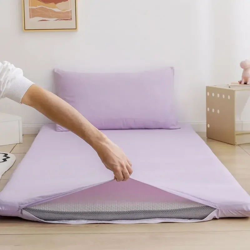 WASART 360° fully enclosed with zipper mattress protector cover student baby single double bed sheet protection pad 90/150cm