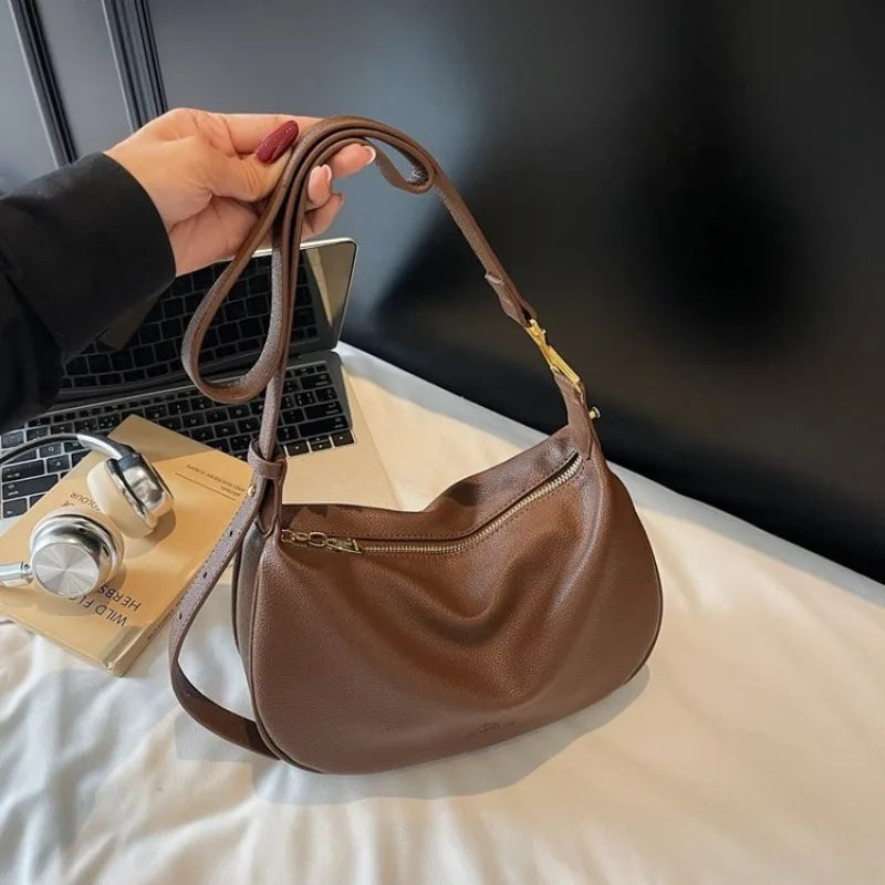 Luxury Brand Famous Designer Leather Diaper Bags For Women Elegant Classic Large Capacity Minimalist Shoulder Bag Paris