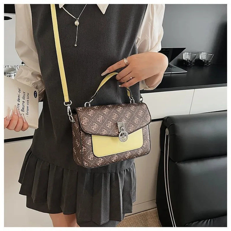 Vintage Print Women's Handbag - Stylish & Trendy Versatile Design for Handheld, Shoulder & Crossbody Wear