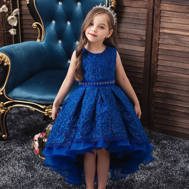 Four Seasons Children Clothing Girls Dresses Fashion Princess Dress for Girls Sleeveless Kids Flower Girl Dresses 3-13 Years