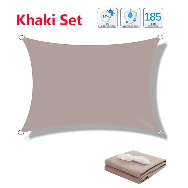 Waterproof Large Sun Shelter Sunshade Protection Outdoor Canopy Garden Patio Pool Shade Sail Awning Camping Shade ﻿