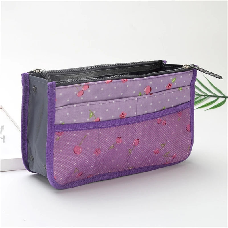 Organizer Insert Bag Women Nylon Travel Insert Organizer Handbag Purse Large liner Lady Makeup Cosmetic Bag Cheap Female Tote