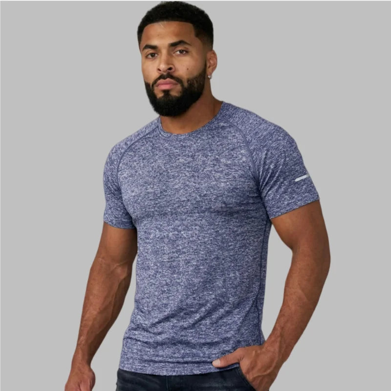 Men Compression Running T Shirt Fitness Tight Short Sleeve Tshirt Training Jogging Shirts Gym Sportswear Quick Dry Men's T shirt