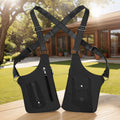 PU Leather Double Shoulder Armpit Bag Multi-Pocket Underarm Strap Wallet Pocket Anti-Theft for Men Women Travel Outdoors