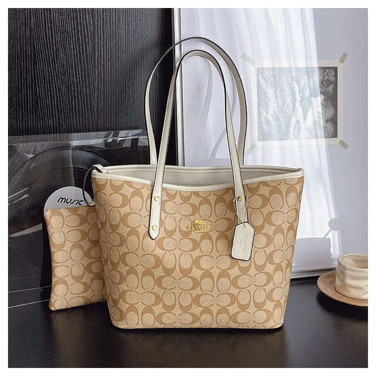Luxury Designer Women'S One Shoulder Handbag Printed Vintage Paris Fashion Tote Bags Large -Capacity Portable Bag Cluch Bag Purs