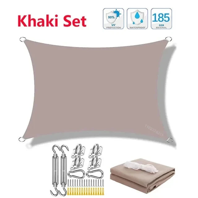 Waterproof Large Sun Shelter Sunshade Protection Outdoor Canopy Garden Patio Pool Shade Sail Awning Camping Shade ﻿