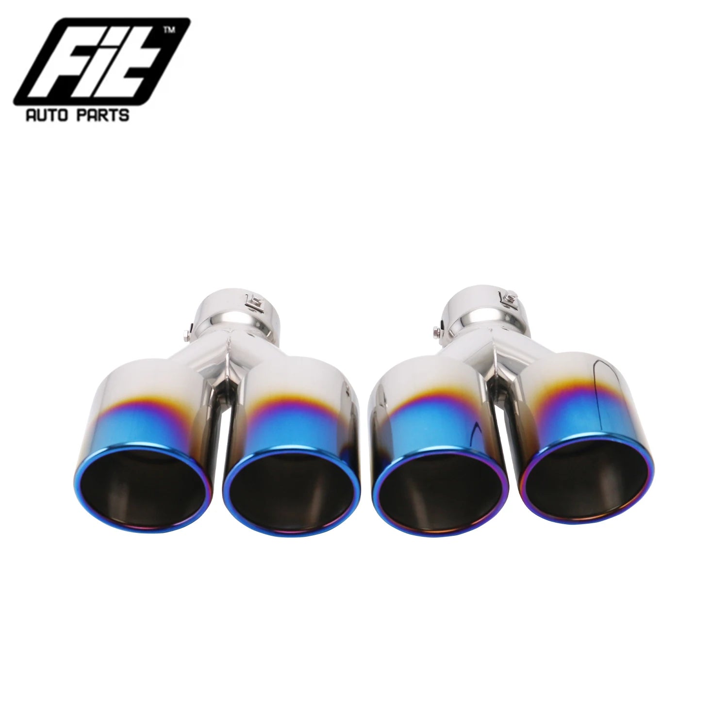 1PCS Exhaust Pipe 3'' inlet 4" outlet Universal Car Dual Muffler nozzle Tips Stainless Steel