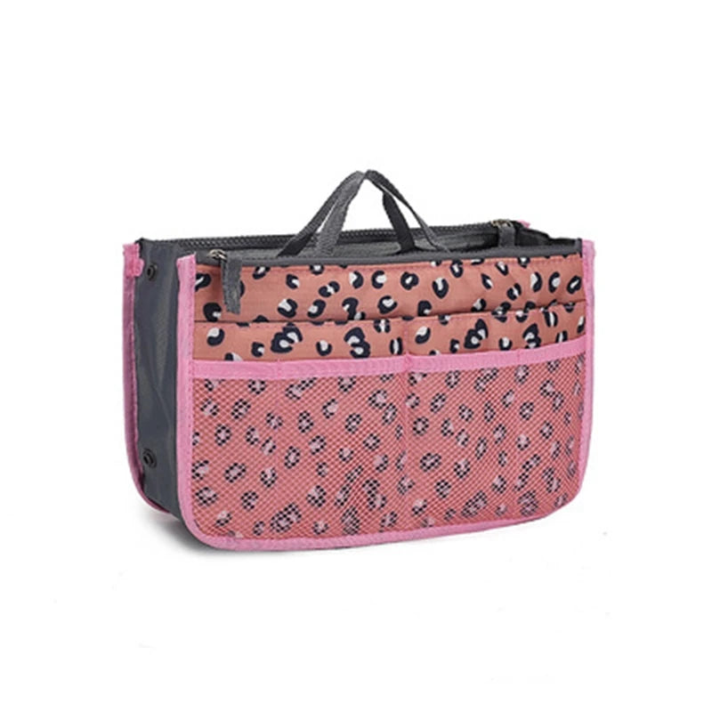 Organizer Insert Bag Women Nylon Travel Insert Organizer Handbag Purse Large liner Lady Makeup Cosmetic Bag Cheap Female Tote
