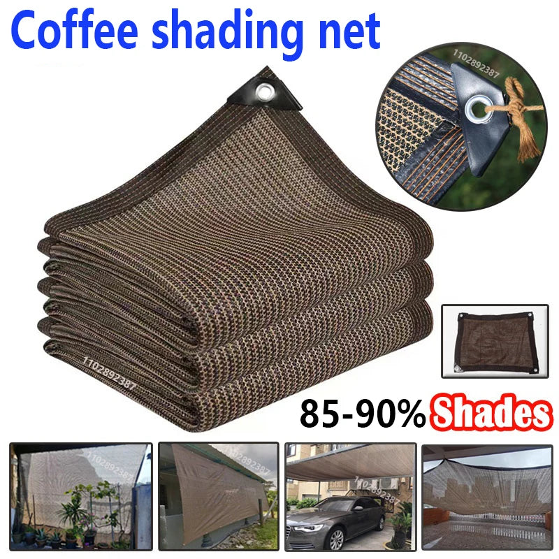 4x6m  12-pin Sunshade Net Anti-ultraviolet Awning Plant Cover Net for Outdoor Garden Courtyard Swimming Pool Balcony Shade Cloth