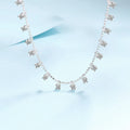 Beautiful 3-4mm Star Sparkling Clavicle Chain Women's Moissanite PT950 Platinum Scattered Starlight Full of Romance