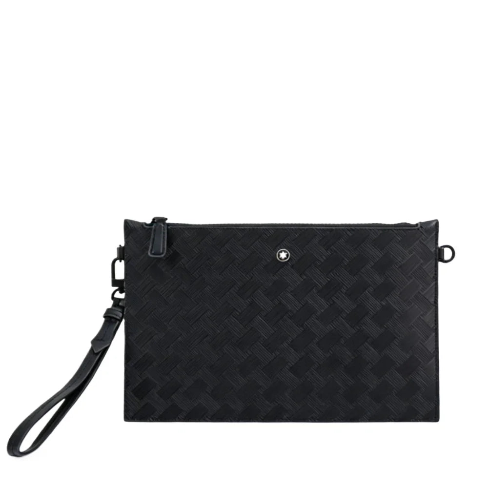 Men's Clutch Bag Luxury Designer Woven Leather Handbag Large Capacity Waterproof Business Wristlet Bag For Womens Pouch Wallet