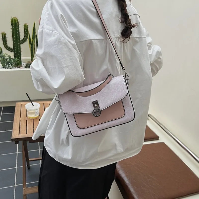 Vintage Print Women's Handbag - Stylish & Trendy Versatile Design for Handheld, Shoulder & Crossbody Wear