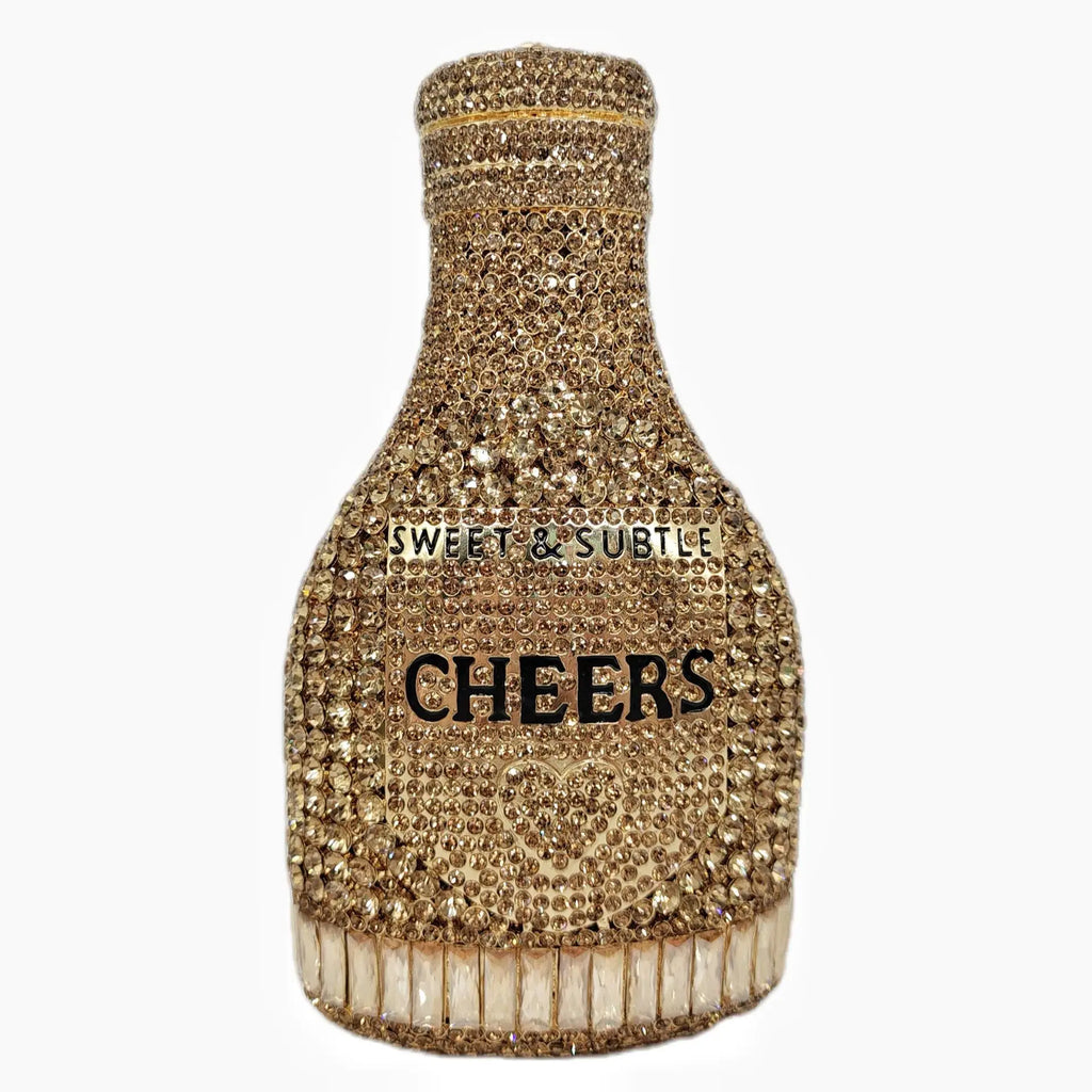 Champange Bottle bag Purses New Luxury Women Prom Dinner Crystal Clutches Diamond Lady Handbags Party Wedding Dinner bag