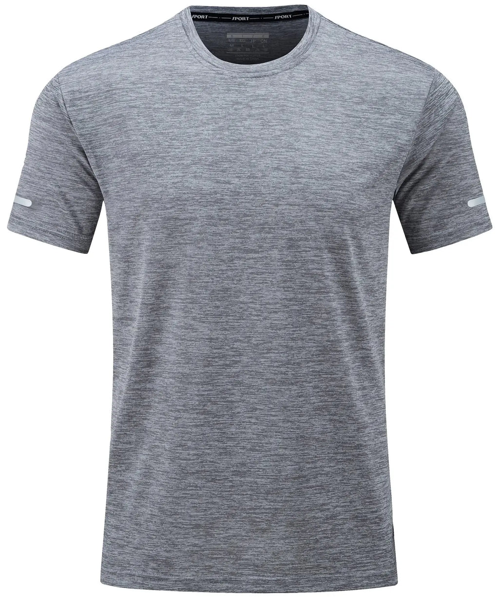 TACVASEN Quick Dry Summer T-shirts Mens Running Jogging T-shirts Crew Neck Athlete Sports Gym Fitness Pullover Reflective Shirts