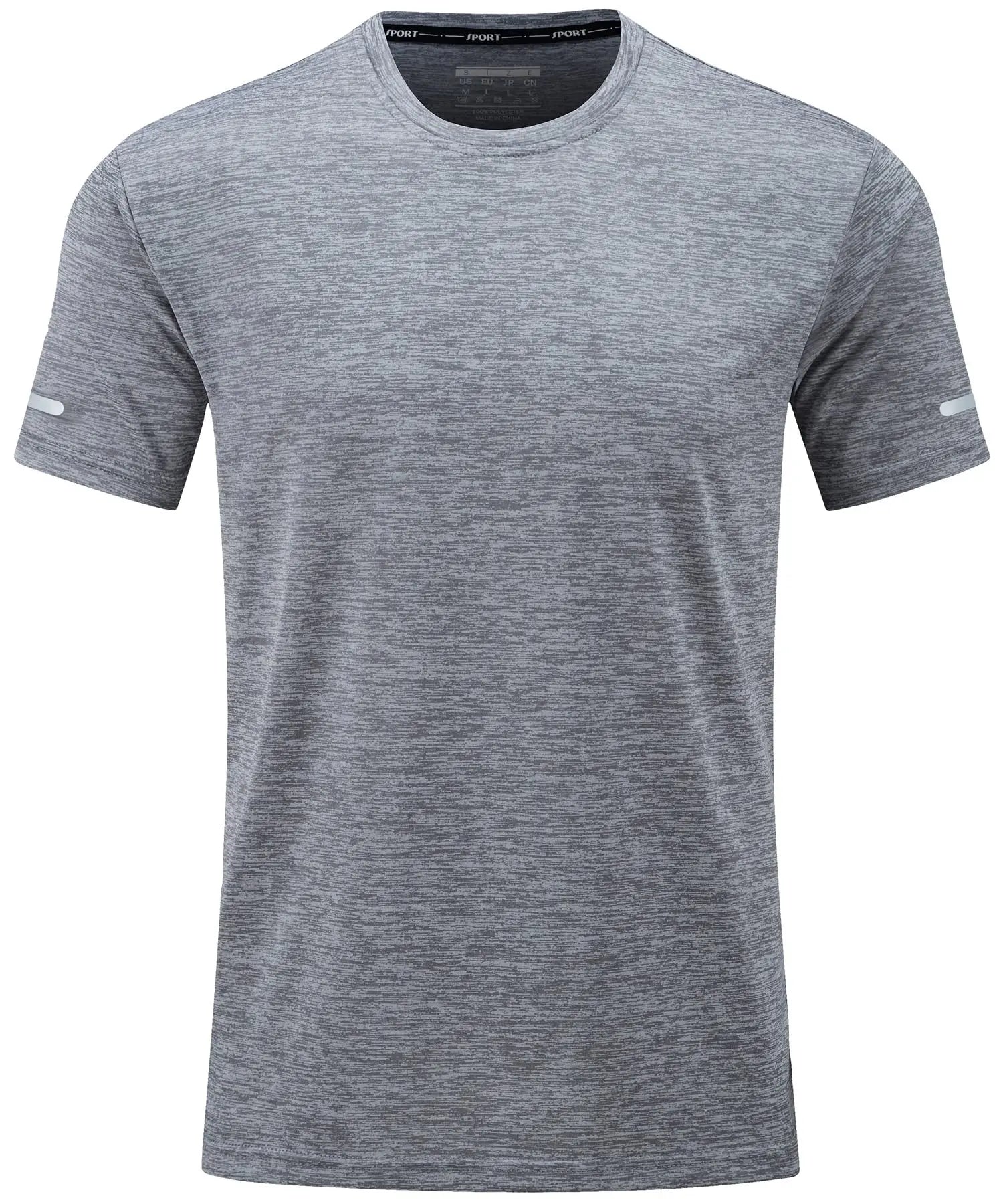 TACVASEN Quick Dry Summer T-shirts Mens Running Jogging T-shirts Crew Neck Athlete Sports Gym Fitness Pullover Reflective Shirts