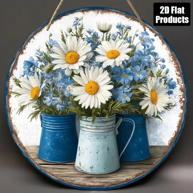 OEM 8 Inch Mini Round Wood Panel Art Custom Design Handmade Painting Cozy Home Decor Apartment Decoration