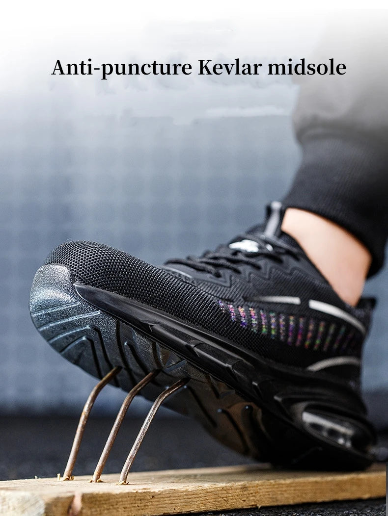 Insulation 6KV Work Safety Shoes Men Lightweight Air Cushion Indestructible Safety Boots Breathable Protective Work Sneakers