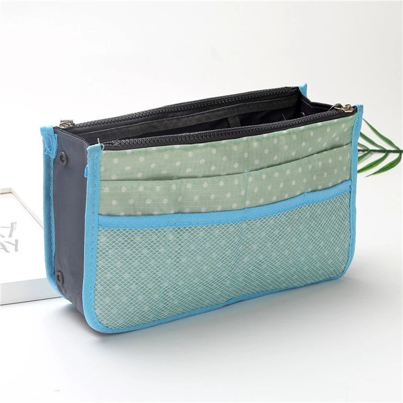 Organizer Insert Bag Women Nylon Travel Insert Organizer Handbag Purse Large liner Lady Makeup Cosmetic Bag Cheap Female Tote
